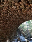 inside cobblestone bridge